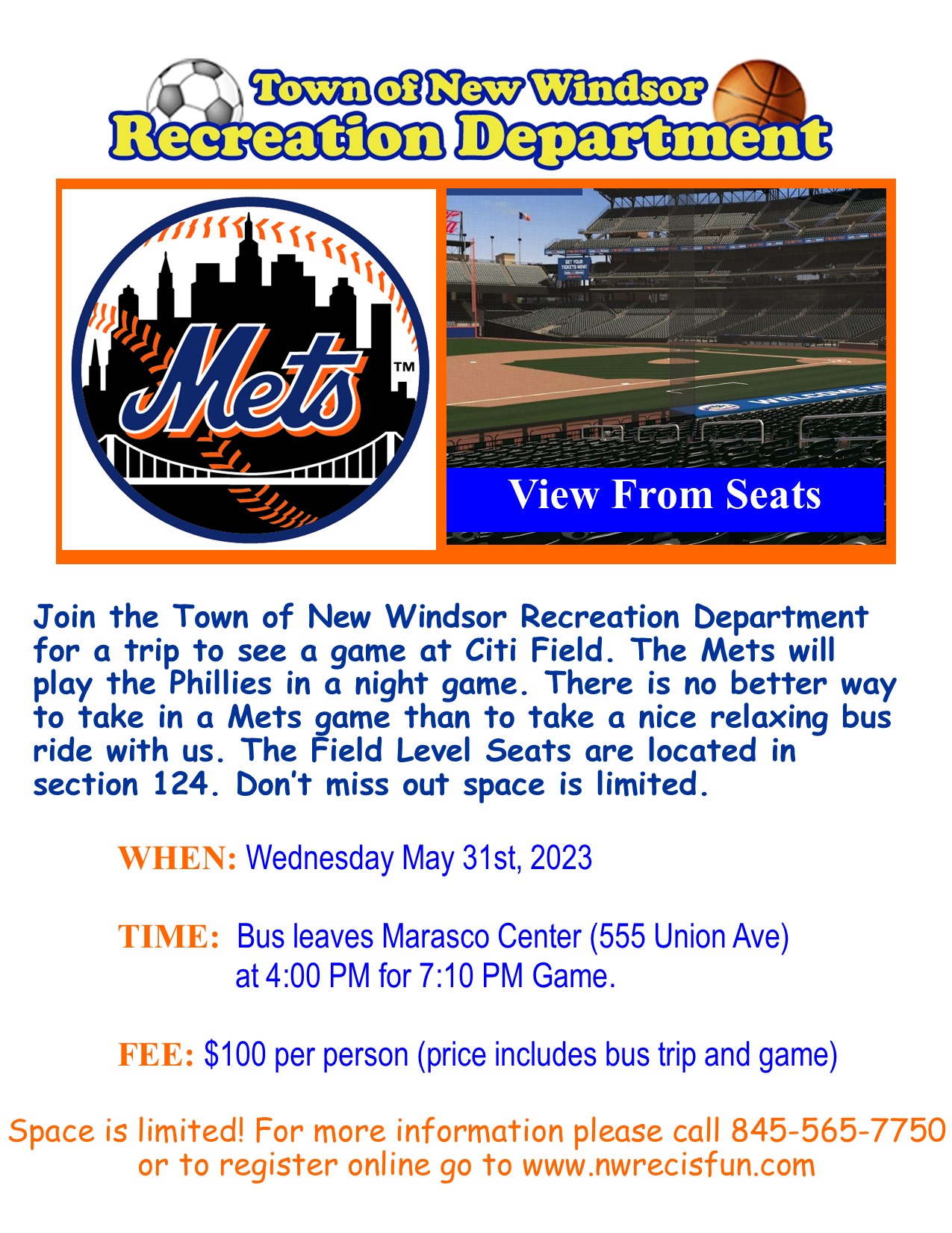 Click to Register for Mets Trip